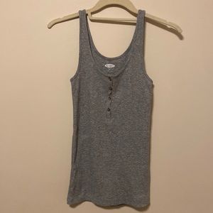 Gray ribbed tank
